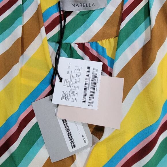 MARELLA Sleeveless CusCus Silk Blend Blouse Womens 8 NWT Career Sophisticated - Picture 4 of 12